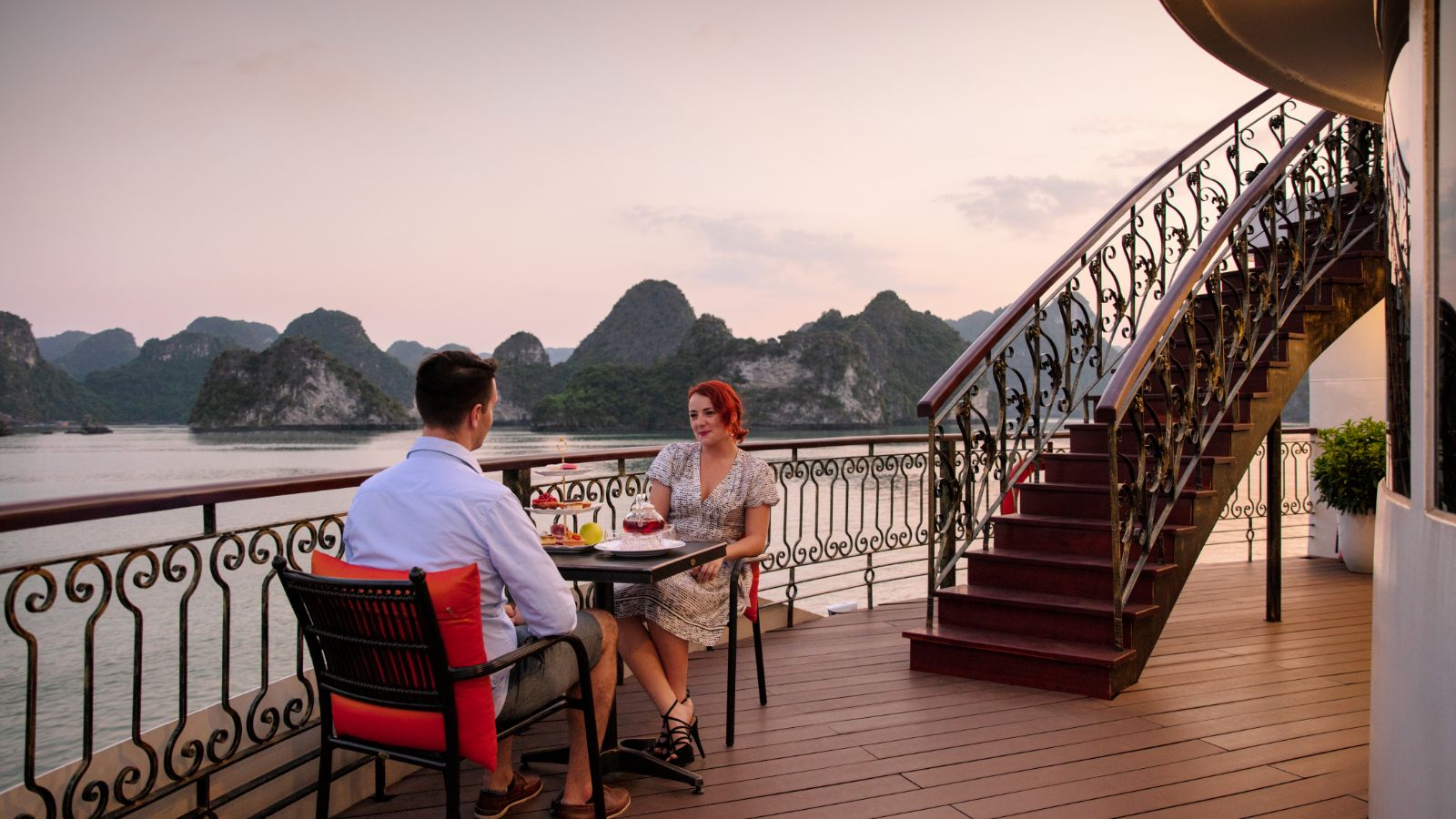 Couple on sundeck