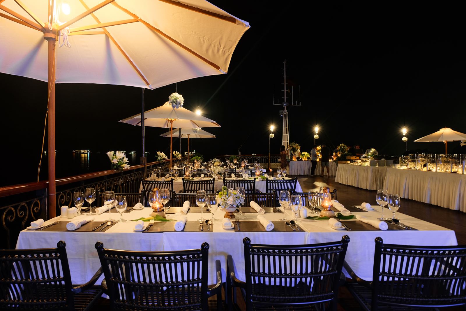 Fiesta de fin de año en la terraza